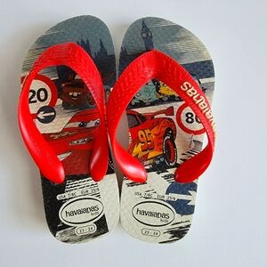 Disney Cars Flip Flops Havaianas Lightning McQueen Child 7/8